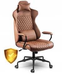 NOWY Luksusowy fotel biurowy skórzany krzesło obrotowe z poduszkami