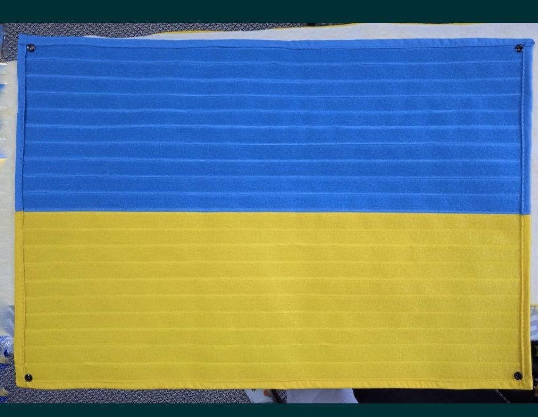 Велкро панель  килимок для патчів, шевронів та наліпок прапор України