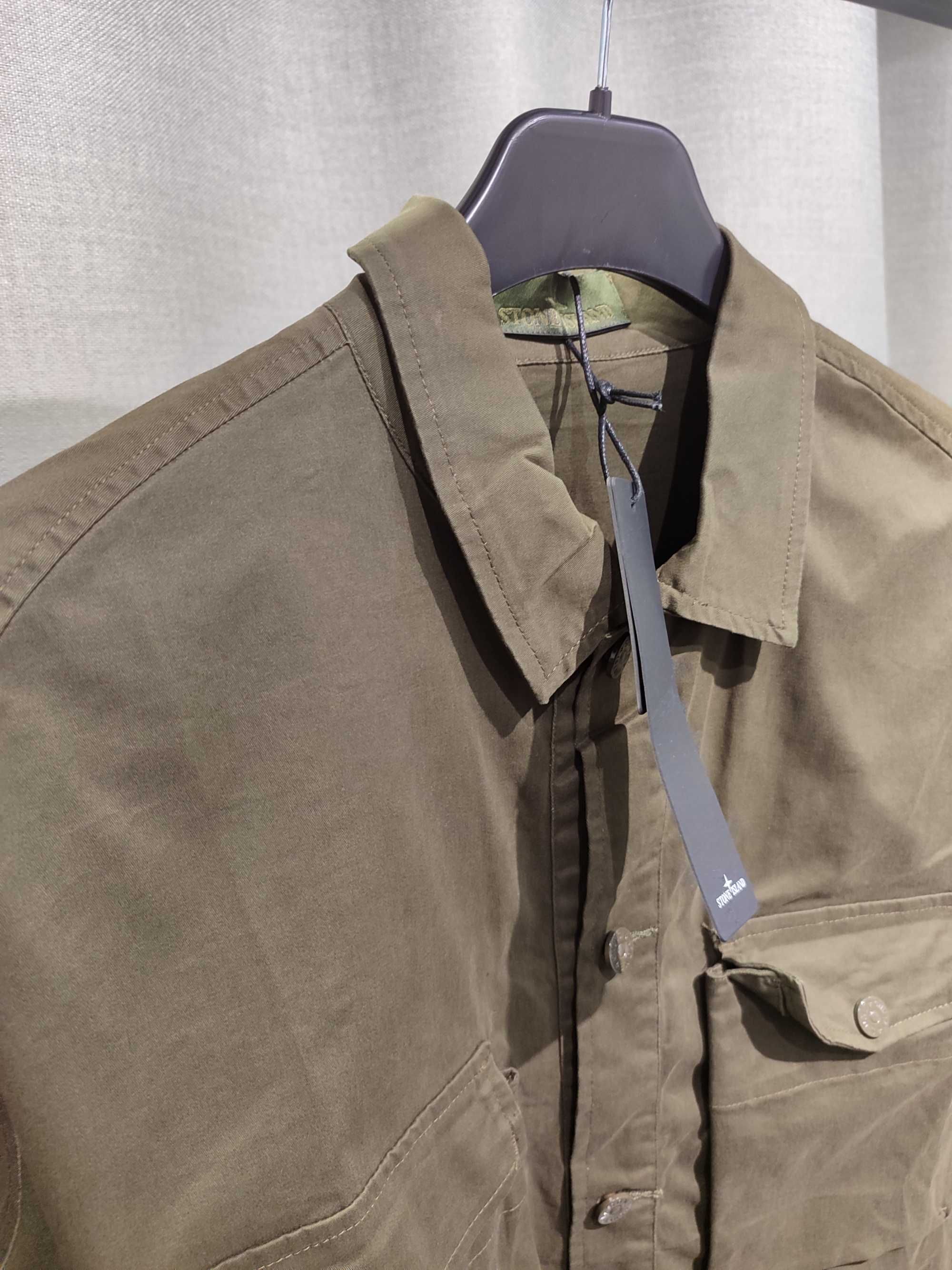 Куртка-сорочка STONE ISLAND 123F2 Ghost Piece Overshirt Khaki SI0106-K