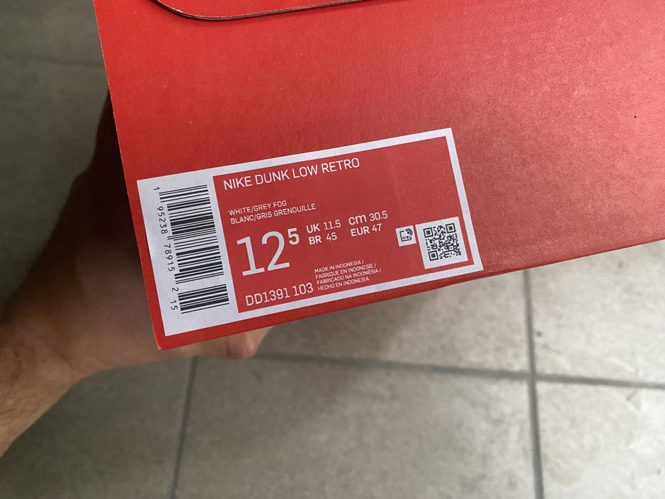 Nike Dunk Low Retro Grey Fog 47 nowe