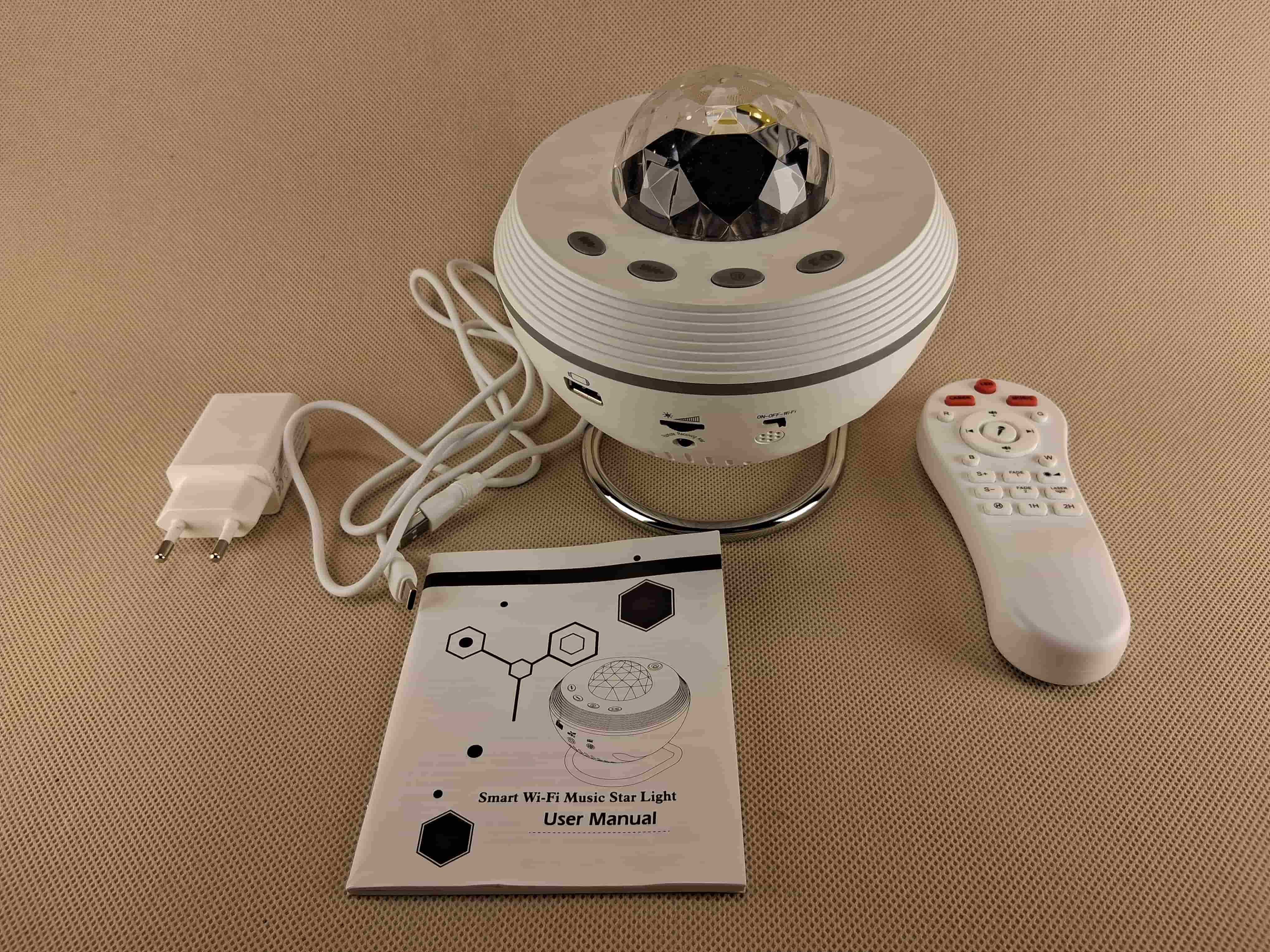 M000 Projektor Gwiazd Smart Wi-Fi Muzyczny Laser Galaktyka Pilot