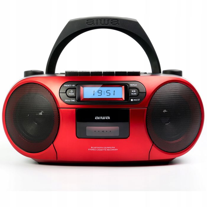 radioodtwarzacz boombox aiwa bbtc-550rd bt cd usb kaseta fm aux