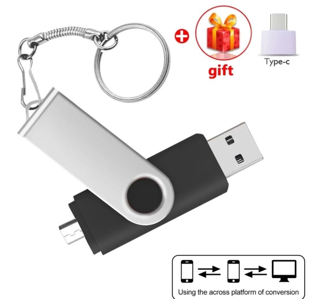 USB- OTG флешка (Micro usb, type  C).4,8,16,32,64
