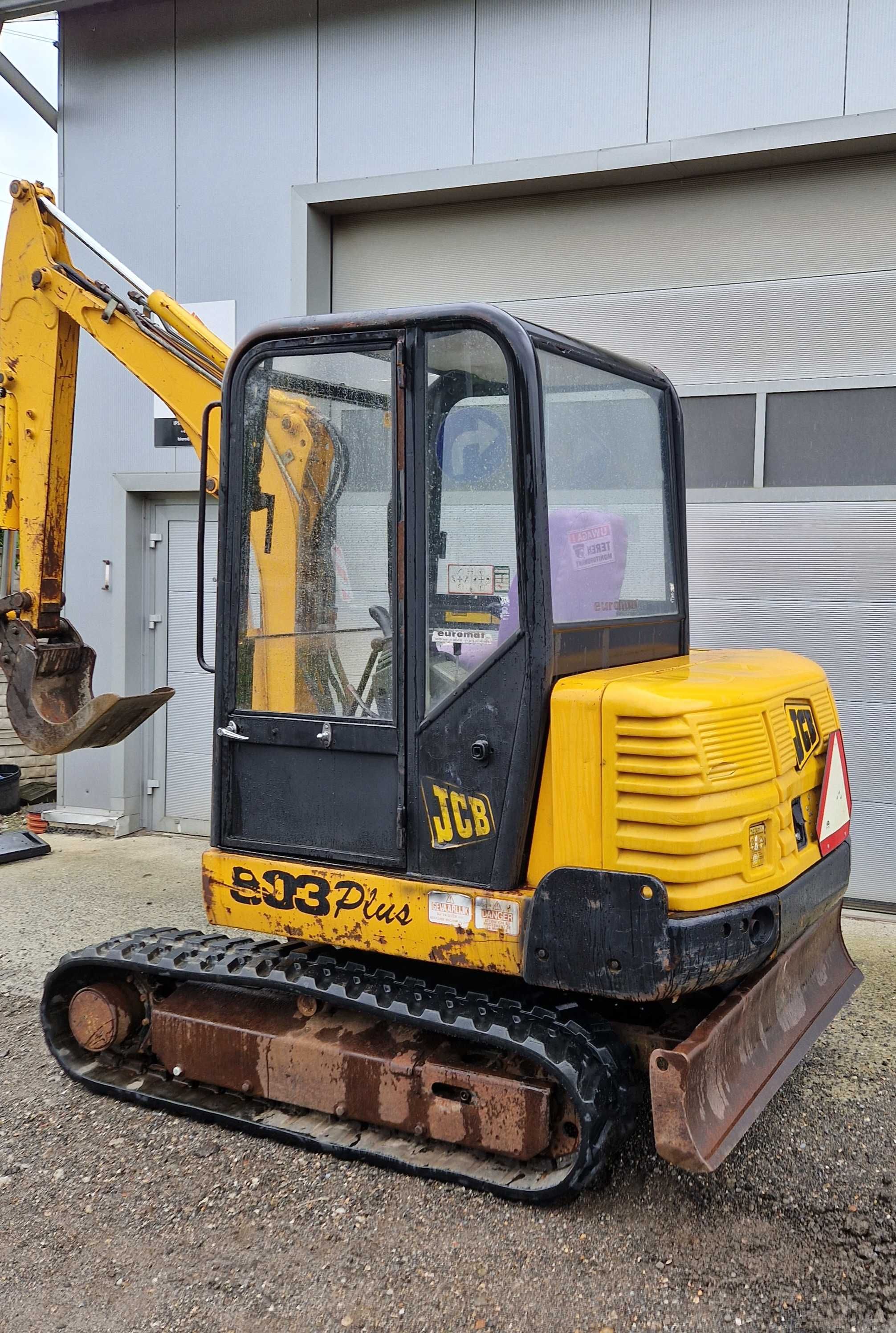 Minikoparka gąsienicowa JCB 803 plus mini koparka obrotowa