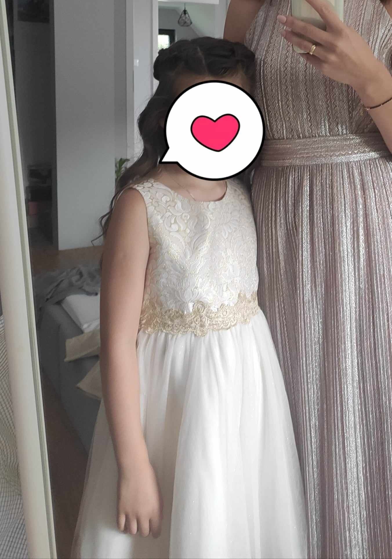 128cm suknia balowa, elegancka sukienka princessa