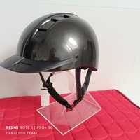 Kask jeździecki KnightsBridge M 54;55;56 czarny połysk