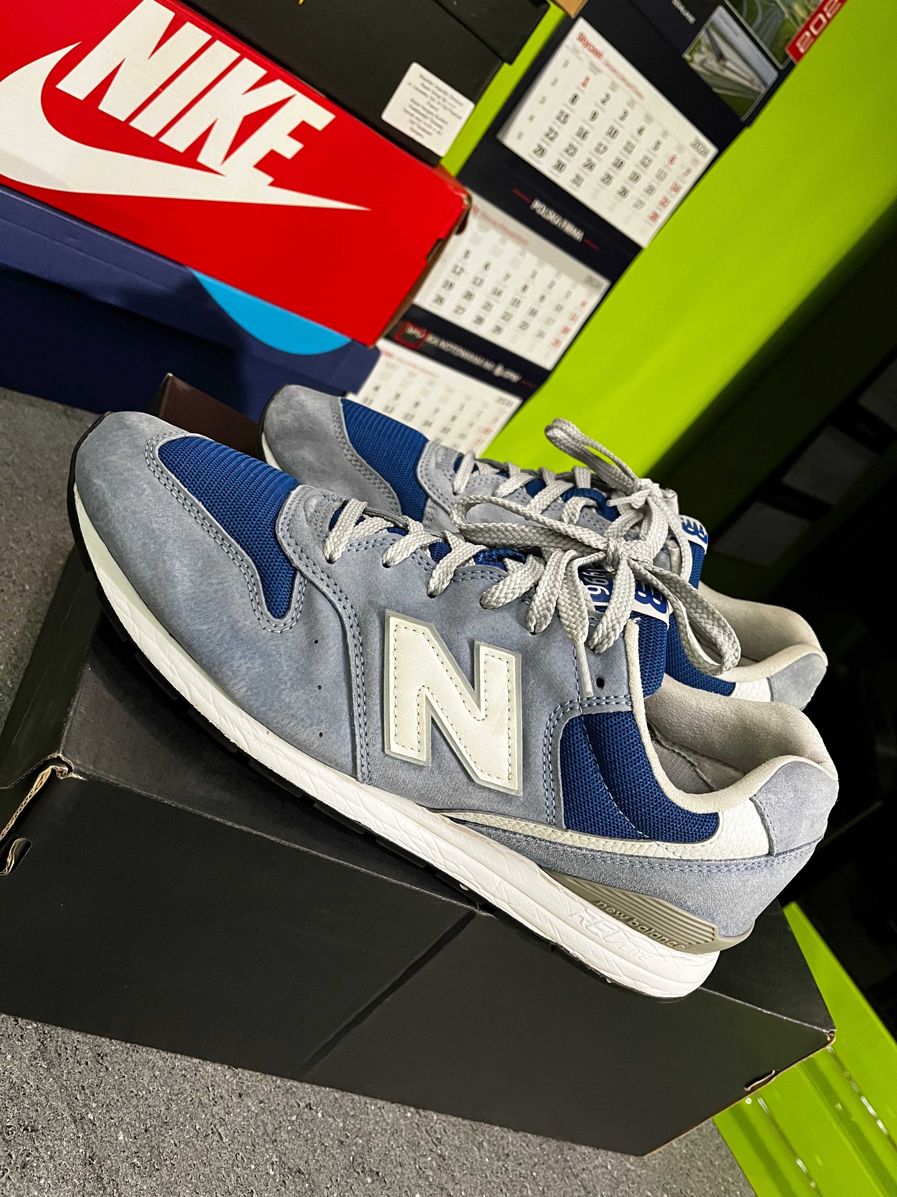 New Balance stan super, niebieskie męskie MRL996KC rozmiar 46,5; 30 cm