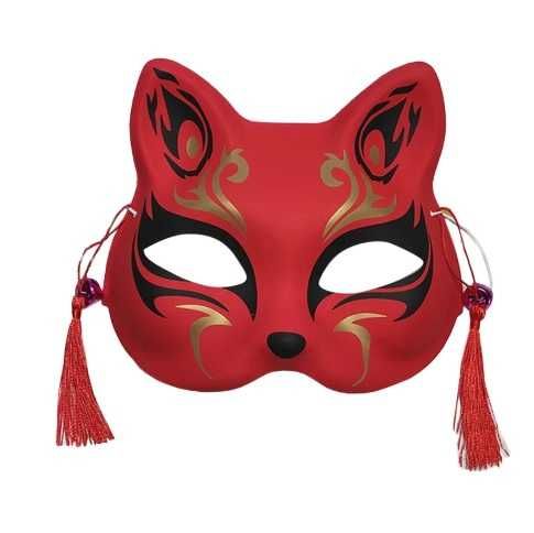 Maska czerwona kocia przebranie Nowa Halloween