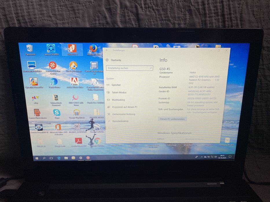 Ноутбук Lenovo g50-45 AMD E2 Робочий. Є Windows.