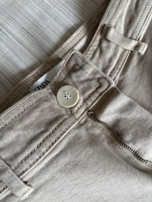 Calças culotte bege Zara