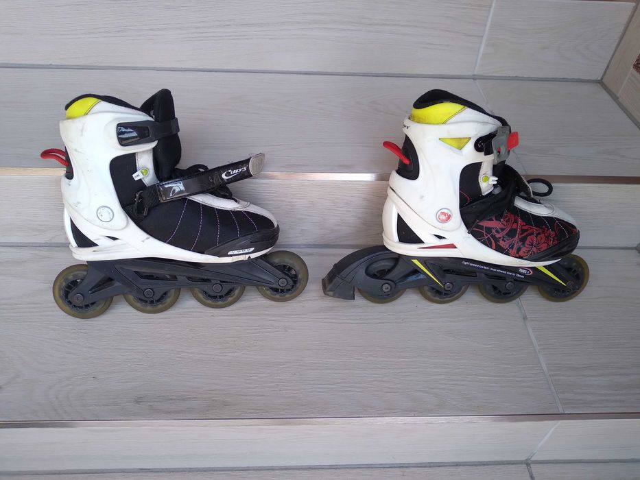 rolki Cups abeko-1 koła kauczuk  38-41 białe mało używane stan bdb