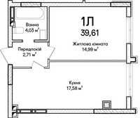 1к квартира 39,6м² в 26 будинку ЖК бізнес-класу Синергія Сіті. БЕЗ%!