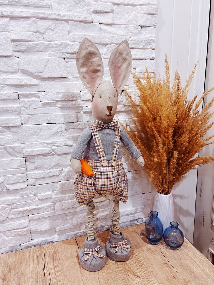 Великодній заєць пасхальний зайчик кролик декор для дому подарунок