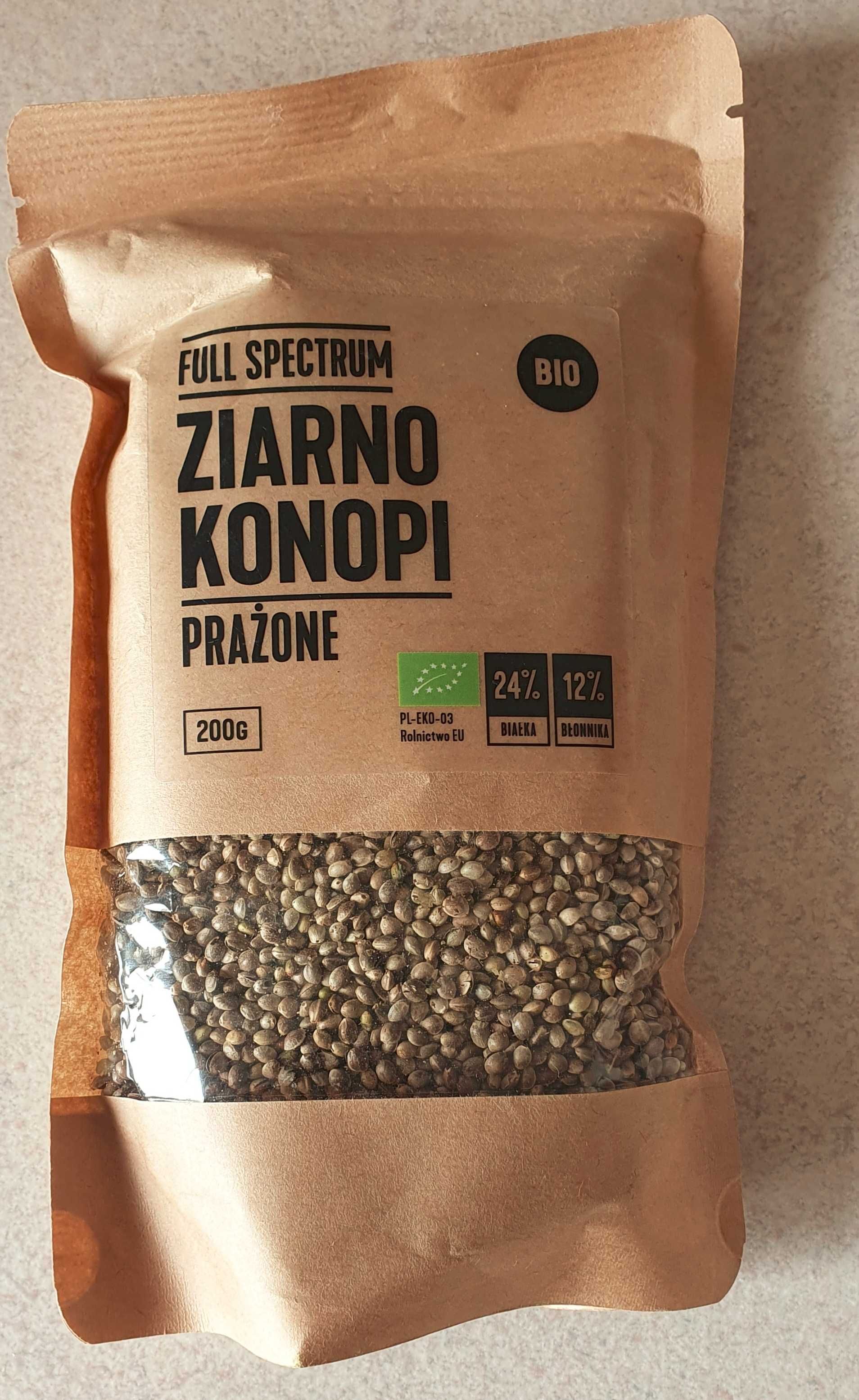 Prażone ziarno konopi 200 g BIO, VEGAN, RAW