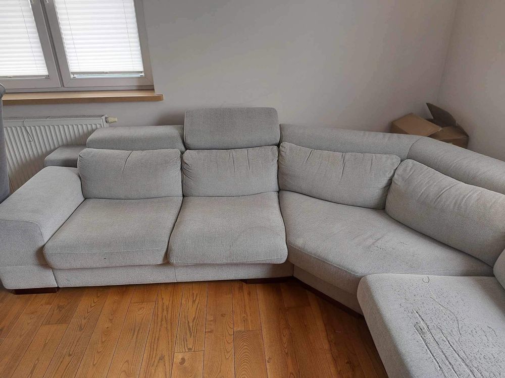 narożnik narożna sofa szara