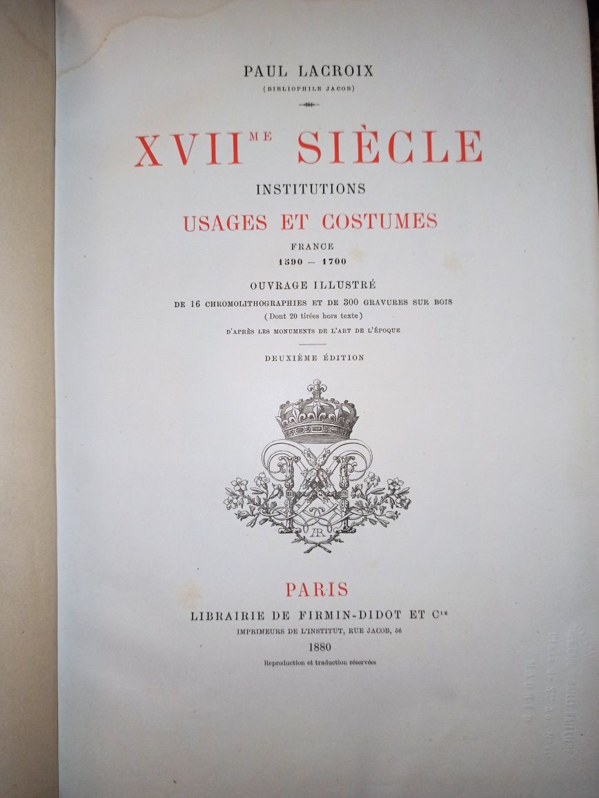 XVIIe siecle institutions usages et costumes