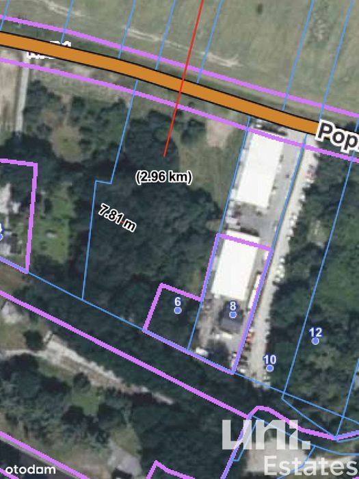 działka 6557 ar | pierwsza linia zabudowy