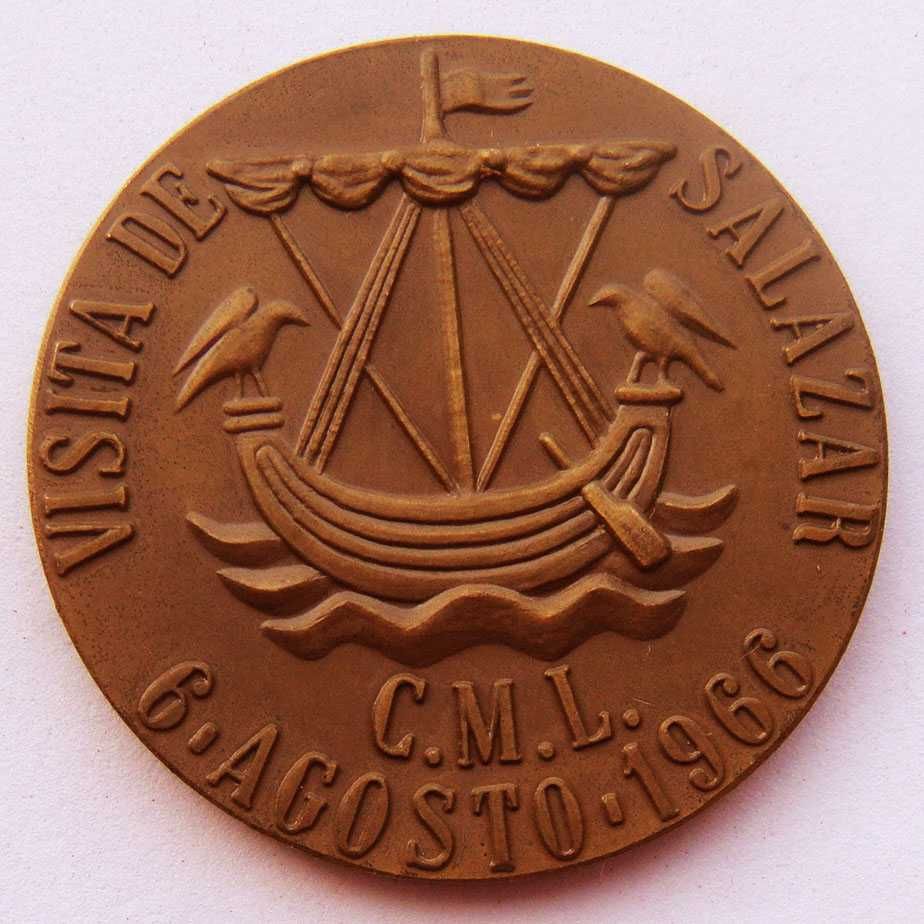 Medalha de Bronze Visita de Salazar à Câmara Municipal de Lisboa 1966