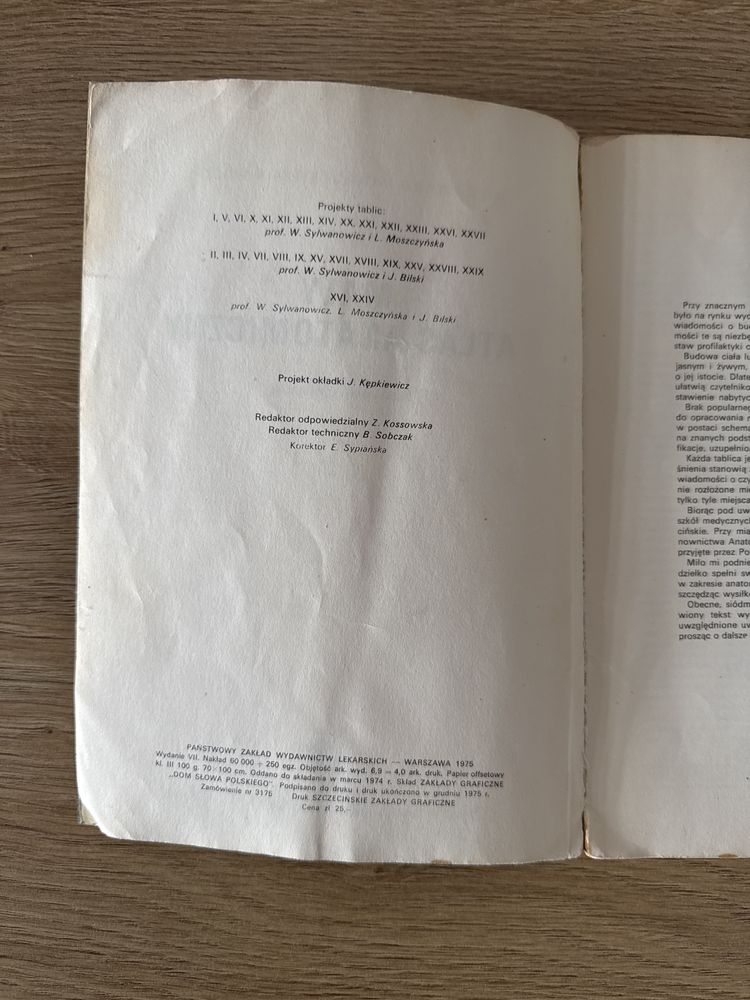 Maly atlas anatomiczny Prof. Sylwanowicz