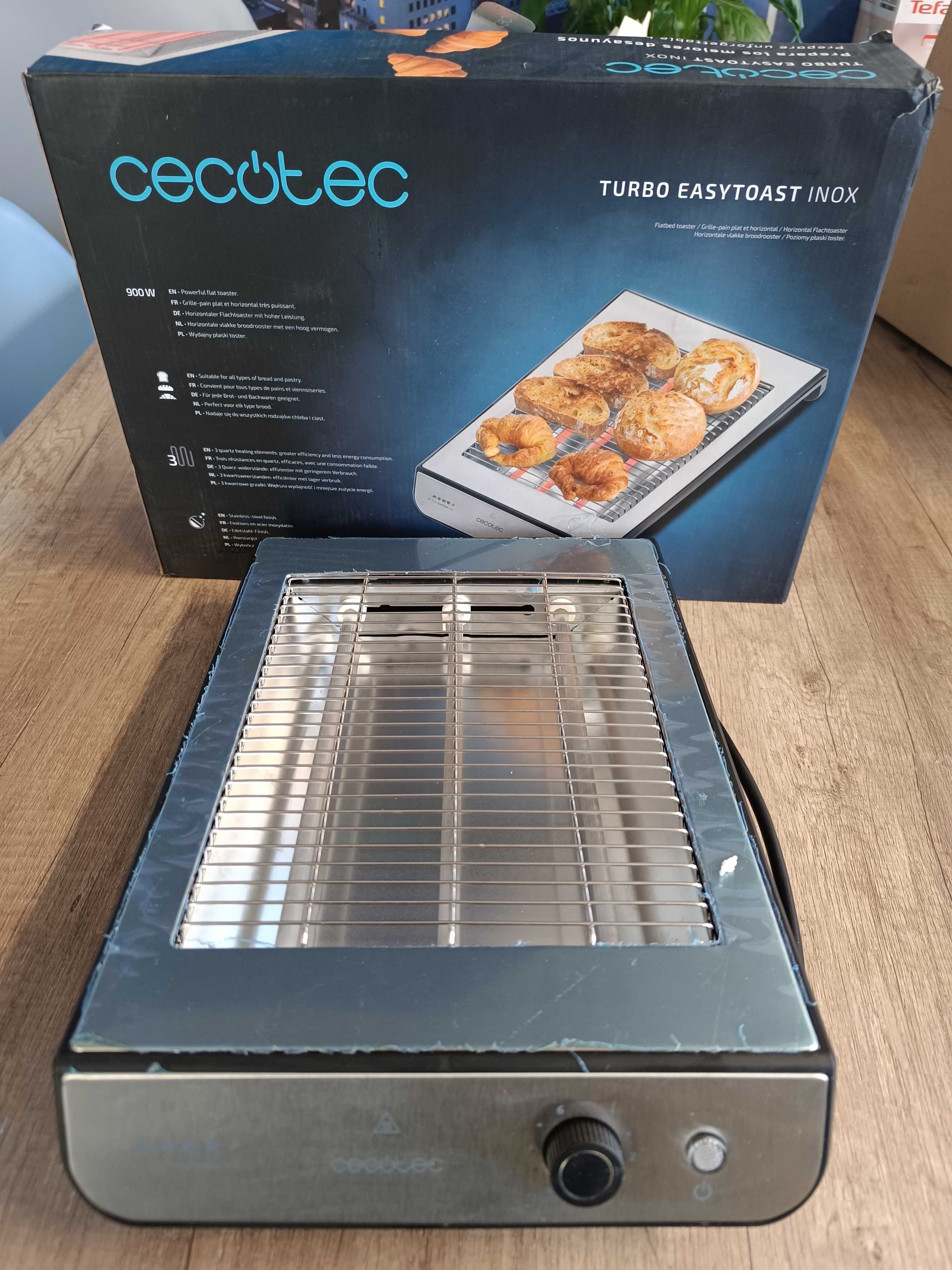 Toster - opiekacz Cecotec Turbo Easy Toast Inox płaski toster 900 W