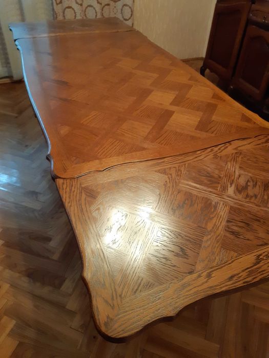 Jadalnia – stół + 6 krzeseł dębowych - klasyk.