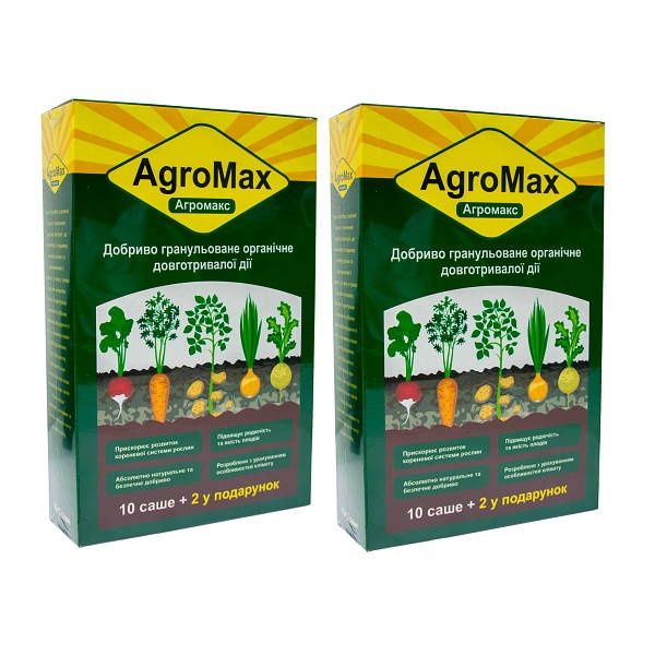 Мінеральне добриво Агромакс в саше 12 штук, біодобриво універсальне