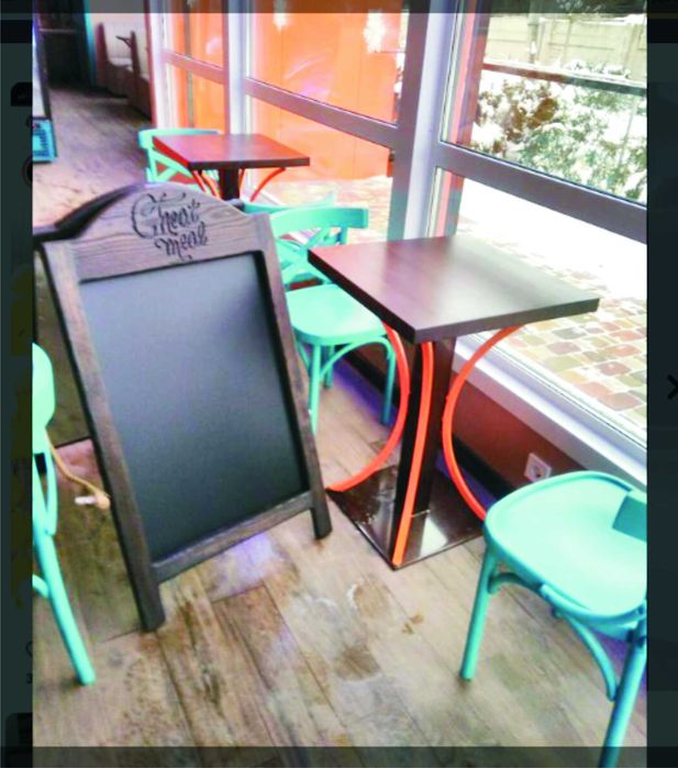 МЕНЮ, доска для мела, мини щит,  штендер мольберт