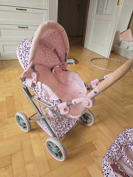 Wózek 3 w 1 dla lalek - gondola, spacerówka i nosidełko.