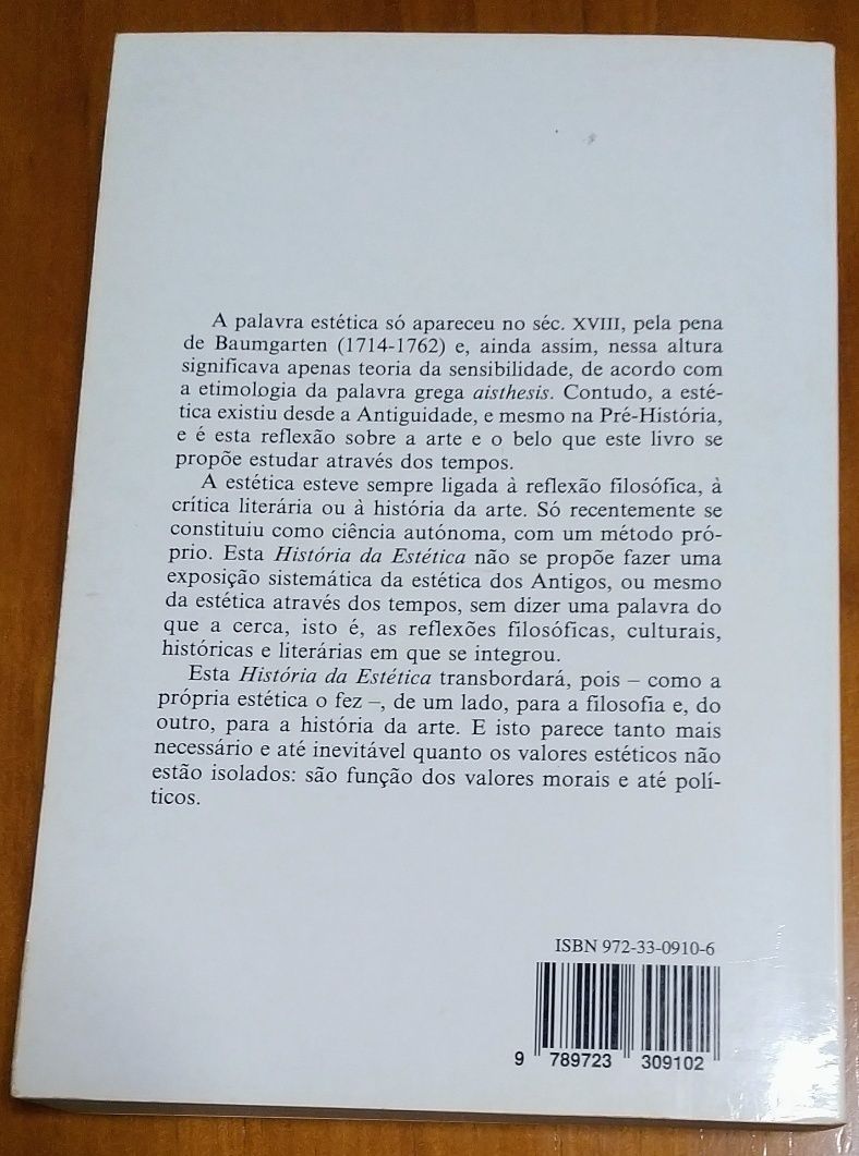 HISTÓRIA da ESTÉTICA, de Raymond Bayer, 1993