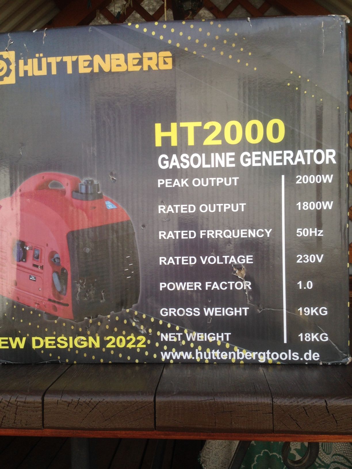 Генератор бензиновий Huttenberg HT2000 (2000 кВт)