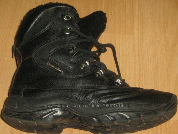 Зимние черные ботинки 38 размера б/у