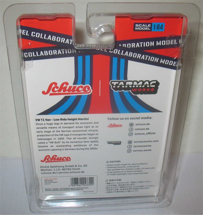 Schuco/Tarmac Works - Volkswagen Kombi T1 - Porsche Martini Racing