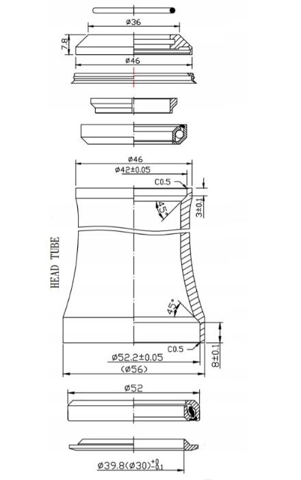 nowe stery NECO H373S STERY 1-1/8”x1,5” 28,6/39,8 zintegrowane rower