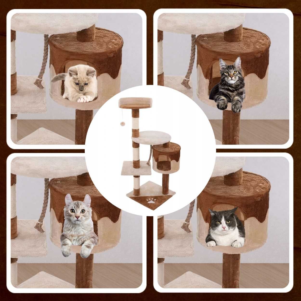 DRAPAK Domek Dla Kota Kotów Drzewo Myszki Zabawa XL