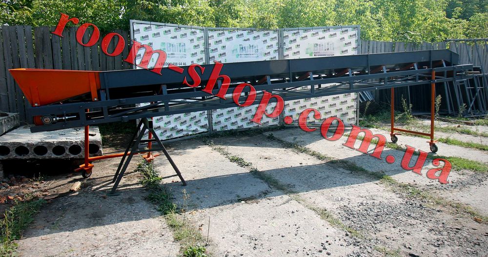 Транспортер ленточный, конвейер, погрузчик, передвижной, желобчатый