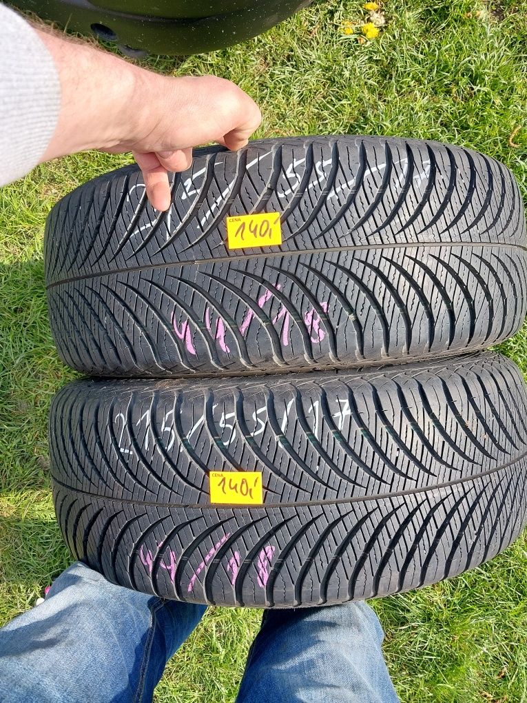 2x Goodyear wielosezon 215/55r17, 18rok!