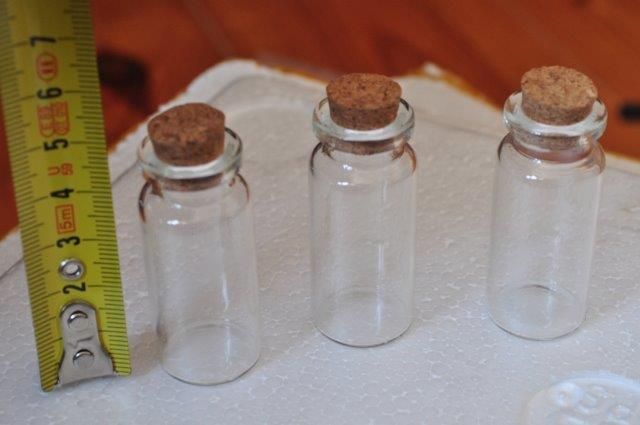 Conjunto de 100 mini frascos de vidro tampa de cortiça