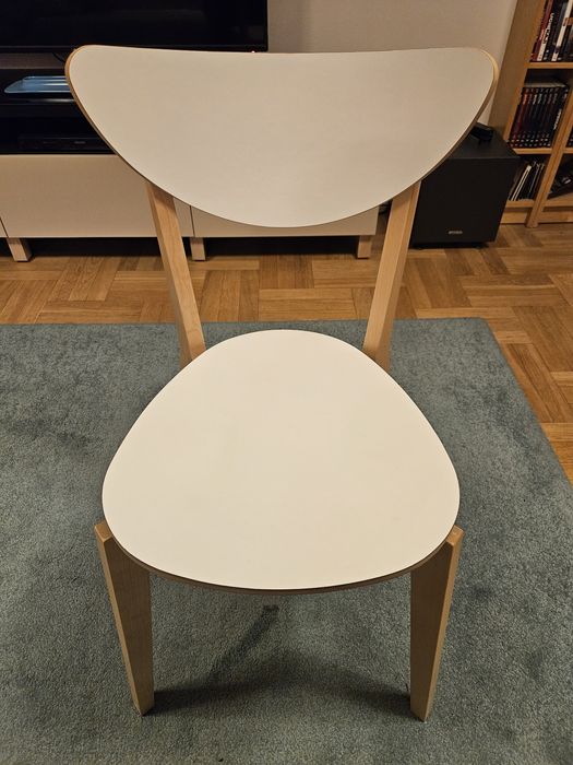 Krzesła krzesło IKEA Nordmyra brzoza białe