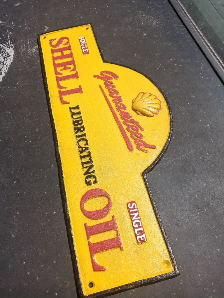 Placa Vintage SHELL – Decoração Retro em  Ferro Fundido 
Placa Vintag