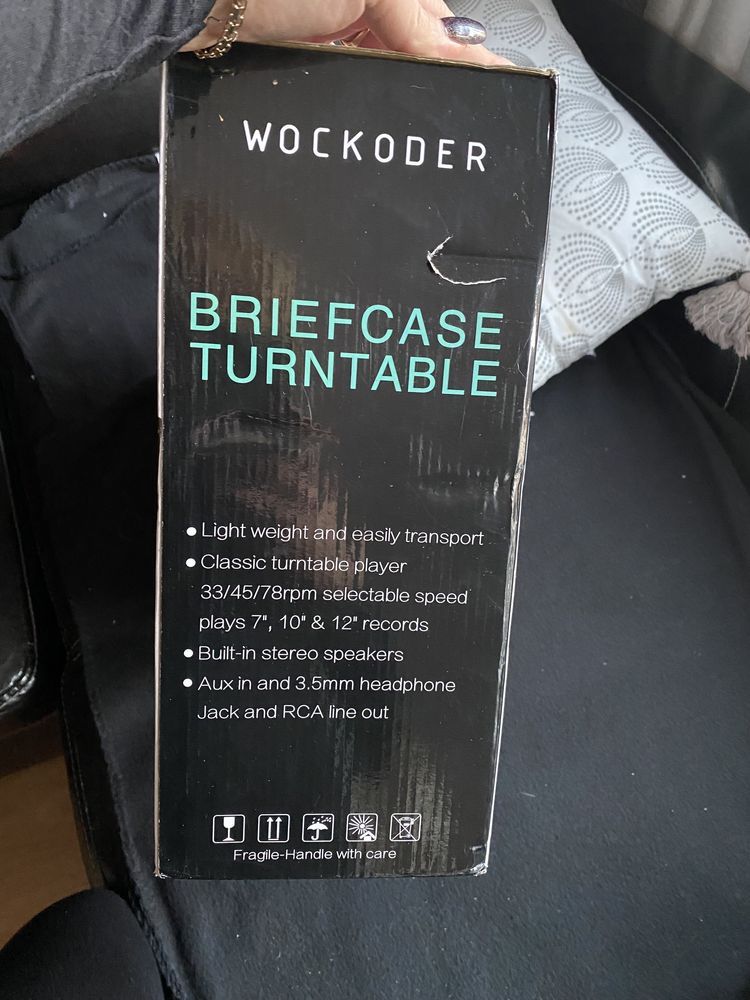 Wockoder gramofon z teczką gramofonową