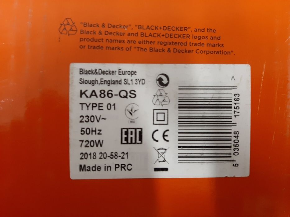 Шлифовальная машина BLACK DECKER KA86-QS