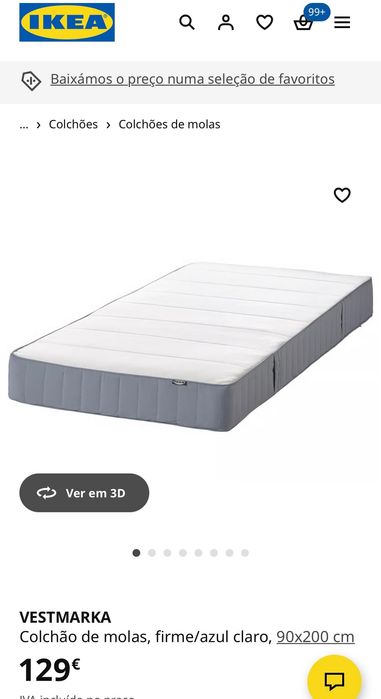 Colchão IKEA 90x200