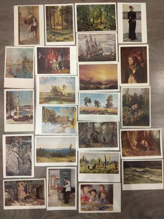 Открытки СССР комплект репродукции картин ИЗОГИЗ Советский художник С