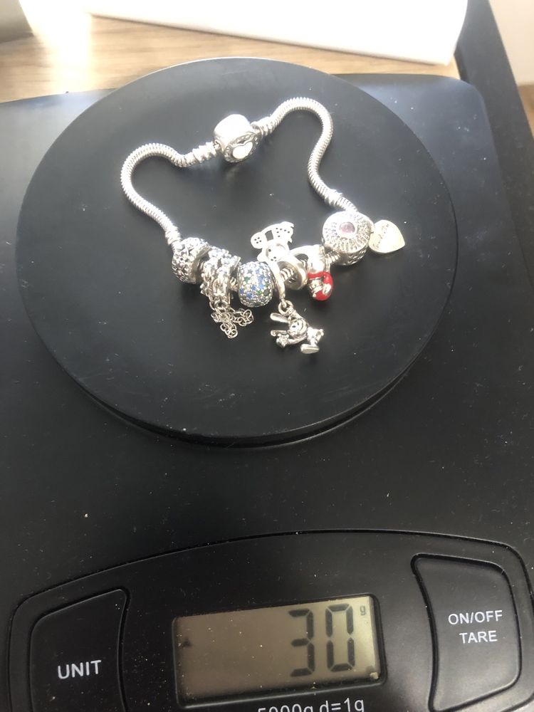 2x Pandora srebro plus zawieszki srebrne