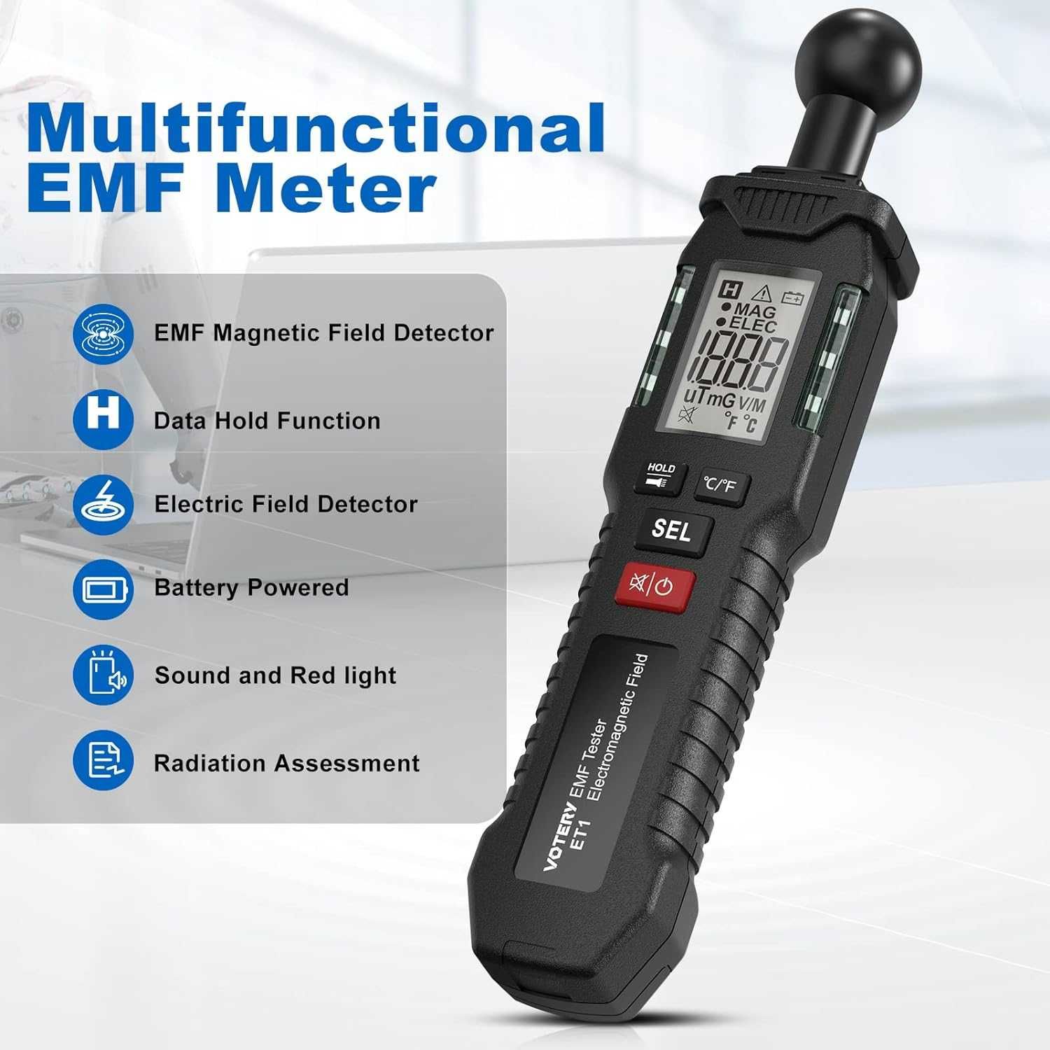 Miernik EMF, cyfrowy detektor promieniowania elektromagnetycznego