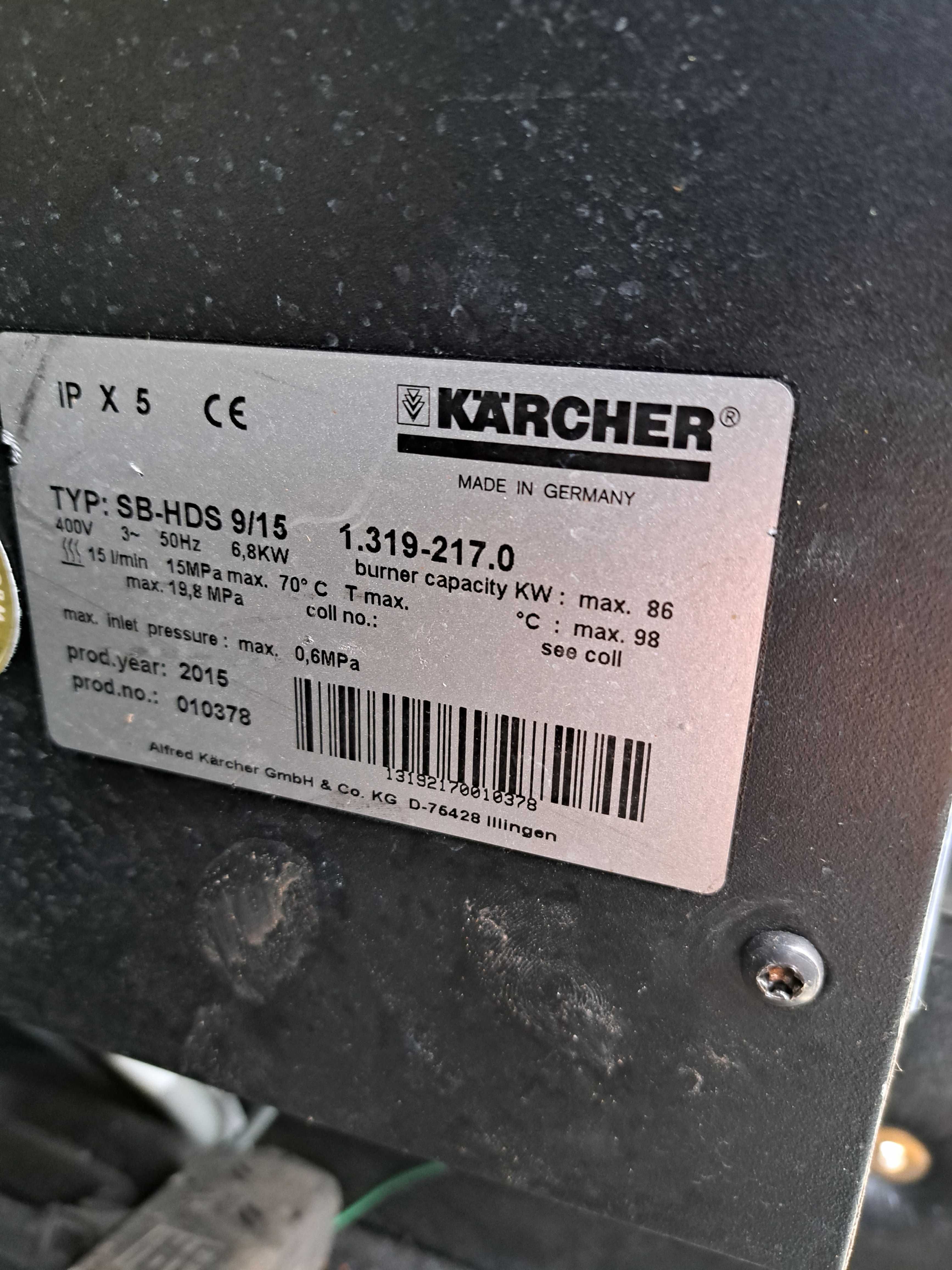 Myjka ciśnieniowa Karcher KARCHER SB HDS 9/15 myjnia samochodowa 2015r