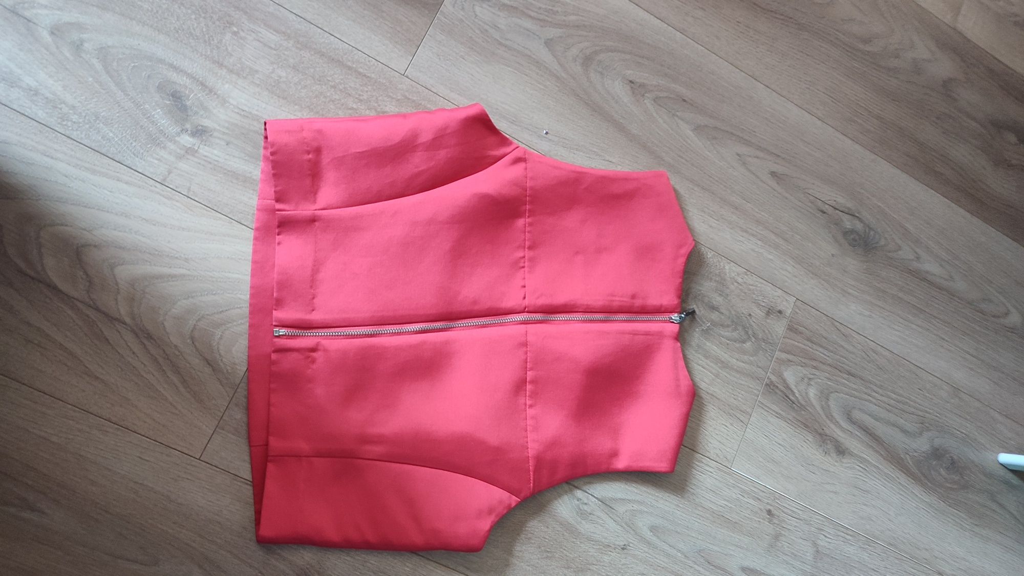 Bluzka z krótkim rękawem t-shirt sportowy adidas czerwony xxl