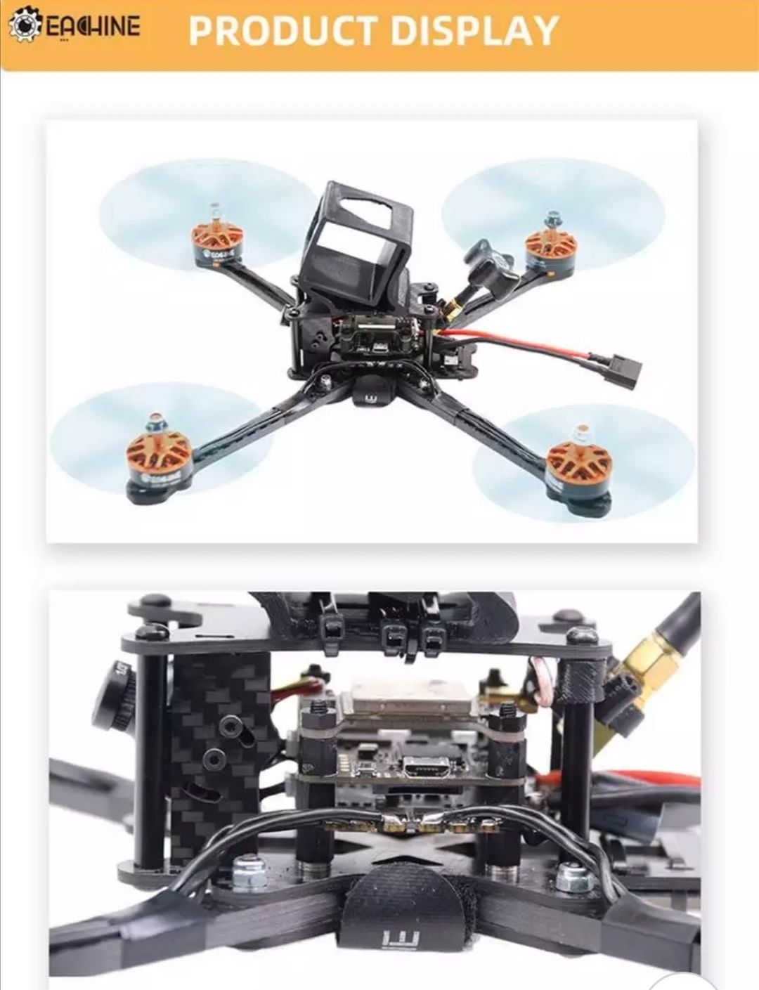 Drone Eachine Tyro 129 (280mm) + kit completo óculos, rádio, etc...
