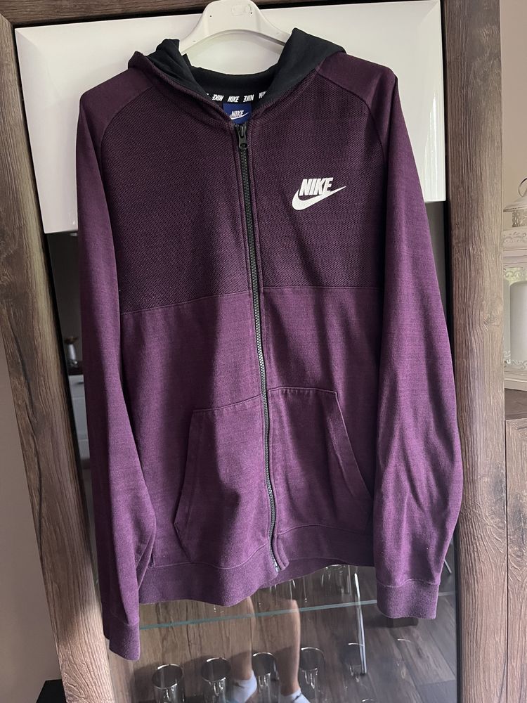 Męska bordowa fioletowa bluza rozsuwana nike zip S/M