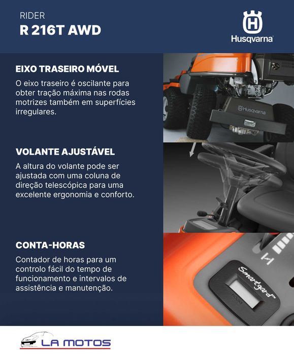 Rider corta-relva R 216T AWD